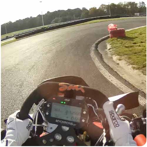 Karting on-board view