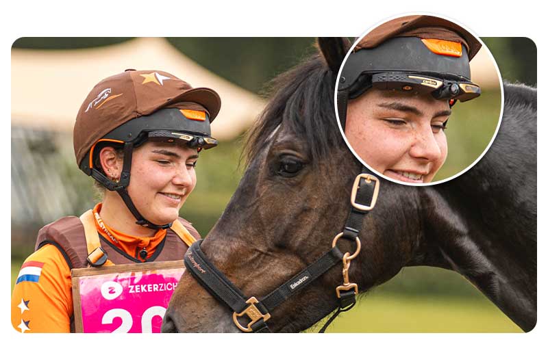 Helmet camera for riders